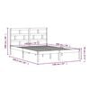 vidaXL Bedframe massief grenenhout wit 140x200 cm