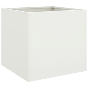 vidaXL Plantenbak 49x47x46 cm staal wit
