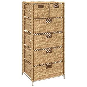 vidaXL Opbergset met 6 manden 47x37x100 cm waterhyacint