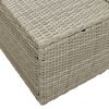 vidaXL Tuinbank met kussen Grijs 184 x 62 x 69 cm poly rattan