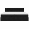 vidaXL Ottoman bed met matras 200x200 cm fluweel zwart