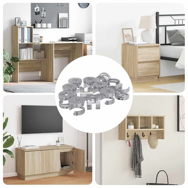 vidaXL Cam Lock Moeren 12 pcs Zilver 12 x 10 mm Metaal