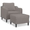 vidaXL Fauteuil met voetenbank 60 cm stof taupe
