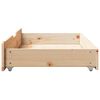 vidaXL Bedlades 2 st met wieltjes 95x55x17 cm massief grenenhout