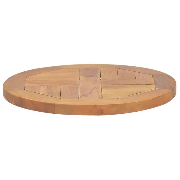 vidaXL Tafelblad rond 2,5 cm 40 cm massief teakhout