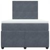 vidaXL Boxspring met matras fluweel donkergrijs 120x200 cm