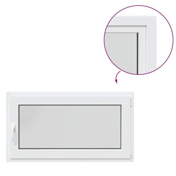 vidaXL Kelderraam RISOR 110x60 cm draaikiep-draai DIN rechts wit