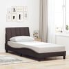 vidaXL Bedframe zonder matras "Hanko" 90x190 cm stof donkerbruin