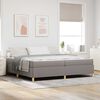 vidaXL Bedframe met matras Taupe 200 x 200 cm Stof