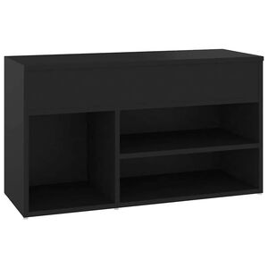 vidaXL Schoenenbank 80x30x45 cm bewerkt hout zwart
