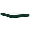 vidaXL Boxspring met matras fluweel donkergroen 160x200 cm