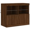 vidaXL Dressoir met LED-verlichting 202x37x67 cm bruin eikenkleur