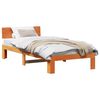 vidaXL Bedframe met hoofdeinde Wasbruin 90 x 190 cm Massief grenenhout