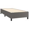 vidaXL Boxspring bed kunstleer grijs 90x200 cm
