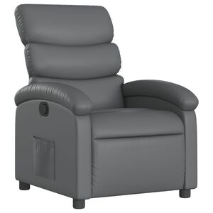 vidaXL Relaxfauteuil grijs kunstleer