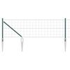 vidaXL Euro-hek met grondpennen 25 x 0,8 m PVC-Coated Staal Groen Mesh