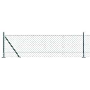 vidaXL gaashek met betonnen voetstuk 10 x 0,4 m PVC-Coated Staal Groen