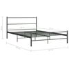 vidaXL Bedframe metaal grijs 120x200 cm