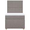 vidaXL Boxspring met matras stof taupe 90x200 cm
