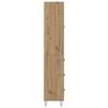 vidaXL Hoge kast met lade Artisan Eiken 69,5 x 34 x 90 cm Bewerkt hout