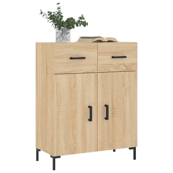 vidaXL Dressoir 69,5x34x90 cm bewerkt hout sonoma eikenkleurig