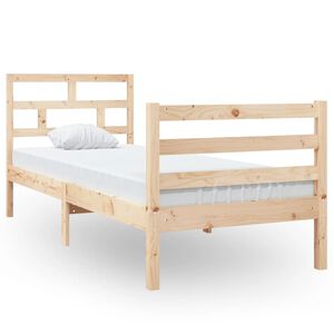 vidaXL Bedframe massief hout 75x190 cm