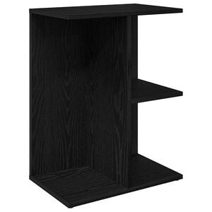 vidaXL Nachtkastje 46,5x29x61 cm bewerkt hout zwart eikenkleurig