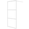 vidaXL Inloopdouchewand 90x195 cm transparant ESG-glas wit