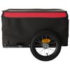 vidaXL Fietstrailer 30 kg ijzer zwart en rood