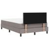 vidaXL Boxspringbed met matras met hoofdeinde Taupe 120 x 190 cm Stof