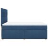 vidaXL Boxspring met matras stof blauw 140x200 cm