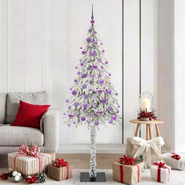 vidaXL Kerstboom met 300 LED met standaard Wit 180 cm PE en staal