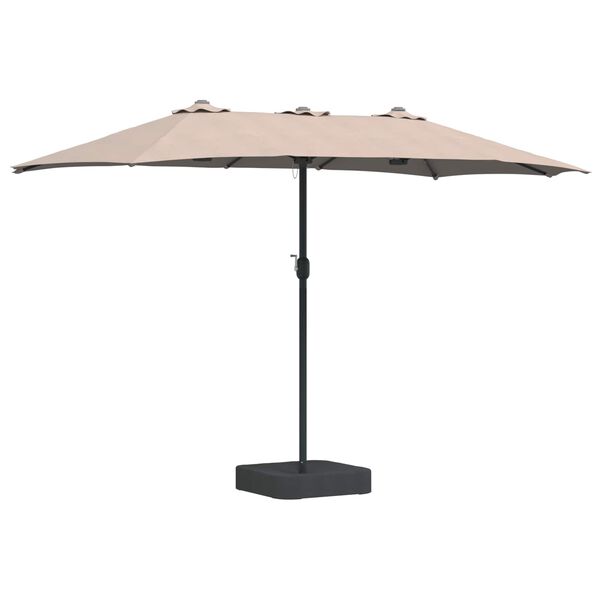 vidaXL Tuinparasol Taupe 385 x 209 x 244 cm Polyester