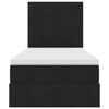 vidaXL Opbergbed met LED met matras met LED Zwart 100 x 200 cm Fluweel