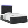 vidaXL Ottoman bed met matrassen en LED's 120x200cm fluweel zwart