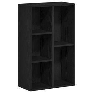 vidaXL Boekenkast Zwart Eiken 50x25x80 cm Engineered Wood