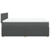 vidaXL Boxspring met matras stof donkergrijs 160x200 cm