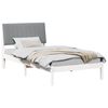 vidaXL Bedframe met hoofdeinde Wit 100 x 200 cm Massief grenenhout