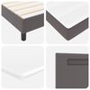 vidaXL Boxspringbed met matras Grijs 100 x 200 cm Kunstleer