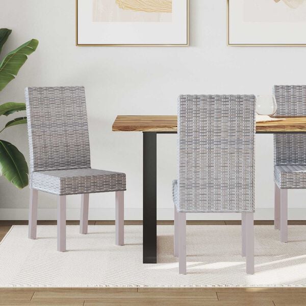 vidaXL Eetkamerstoel 2 pcs Wit gewassen 45 x 54 x 93 cm