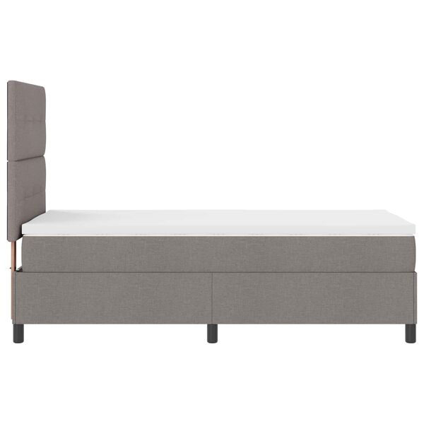 vidaXL Boxspring bed met matras met LED Taupe 80 x 200 cm Stof