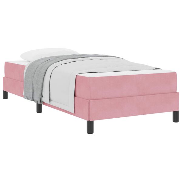 vidaXL Boxspringbed met matras Roze 90 x 210 cm Stof