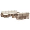 vidaXL Tuinbankenset 11 st Beige en Cr&egrave;me Wit poly rattan
