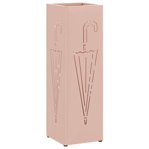 vidaXL Paraplu Standaard Roze 15.5 x 15.5 x 49 cm Metaal