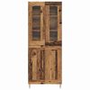 vidaXL Hoge kast 2 pcs Oudhout Bewerkt hout