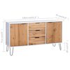 vidaXL Dressoir New York 130,6 x 43 x 73,6 cm Massief grenenhout