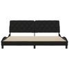 vidaXL Bedframe zonder matras stof zwart 200x200 cm