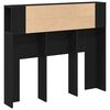 vidaXL Hoofdeinde kas Zwart Eiken 120 x 19 x 104,5 cm Bewerkt hout