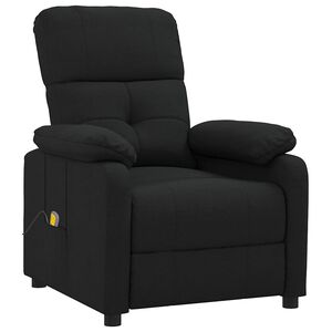 vidaXL Massagestoel stof zwart