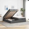 vidaXL Ottoman bed met matrassen 180x200cm stof donkergrijs